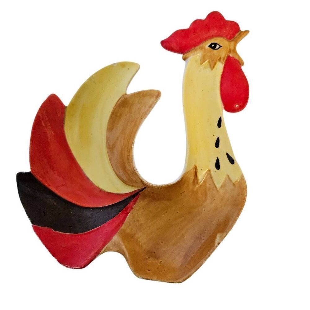 Vintage 1961 Holt Howard rooster spoon rest/tray.